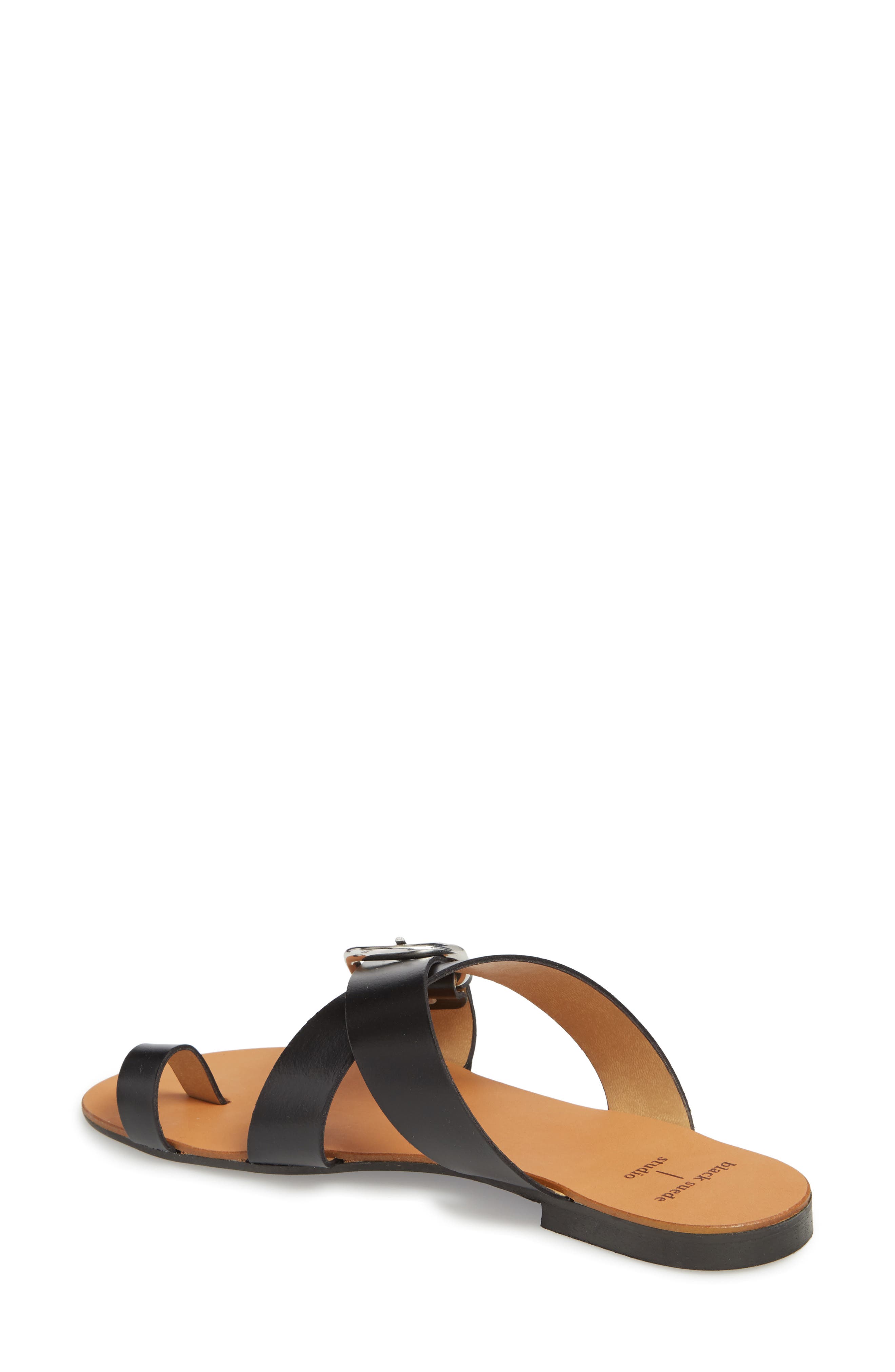BLACK SUEDE STUDIO Elyse Slide Sandal, Alternate, color, 