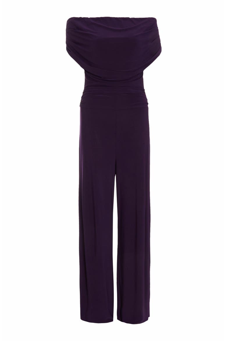 ITY Bardot Palazzo Jumpsuit, Alternate, color, Plum