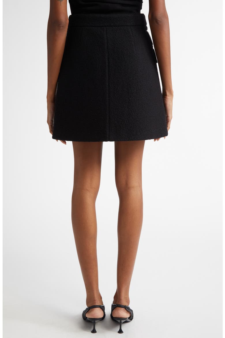 Mei Boiled Wool Jersey A-Line Skirt, Alternate, color, BLACK