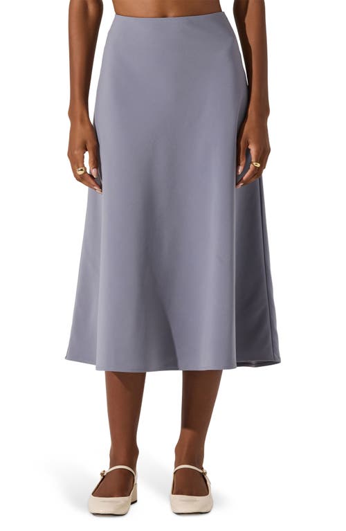 Astr The Label Flared Midi Skirt In Blue