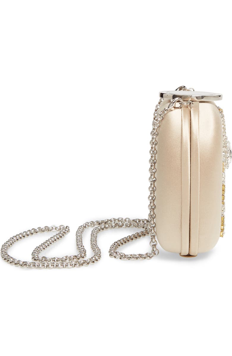 Giambattista Valli Crystal Embellished Satin Clutch, Alternate, color,