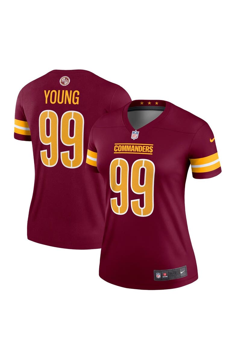 Nike Women's Nike Chase Young Burgundy Washington Commanders Legend Jersey, Main, color, 