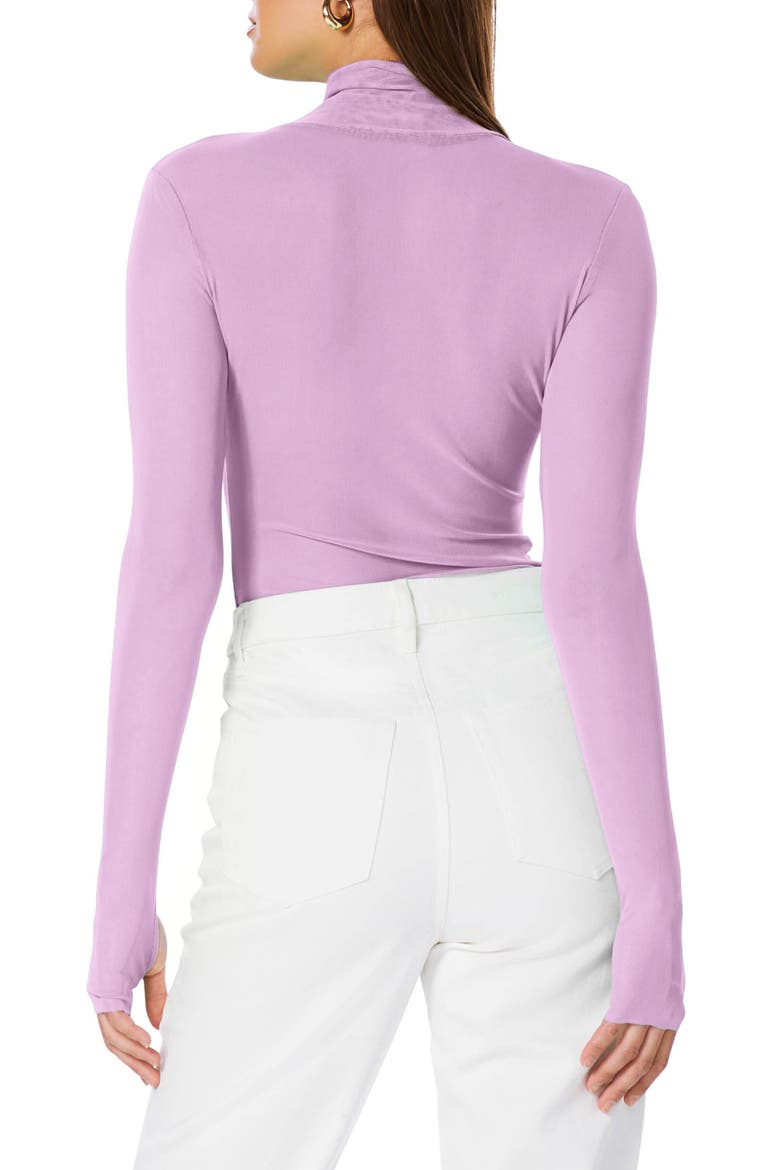 Zadie Power Mesh Turtleneck Top, Alternate, color, ORCHID