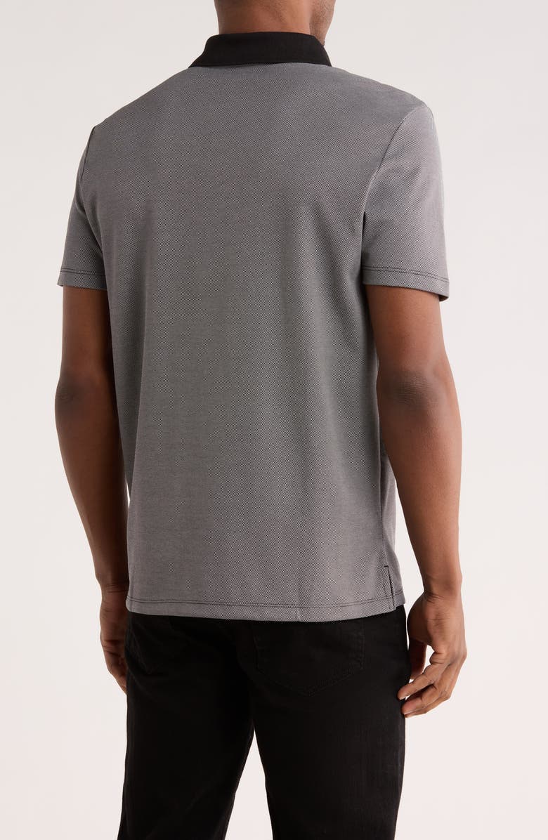 Calvin Klein Interlock Pique Polo, Alternate, color, Black
