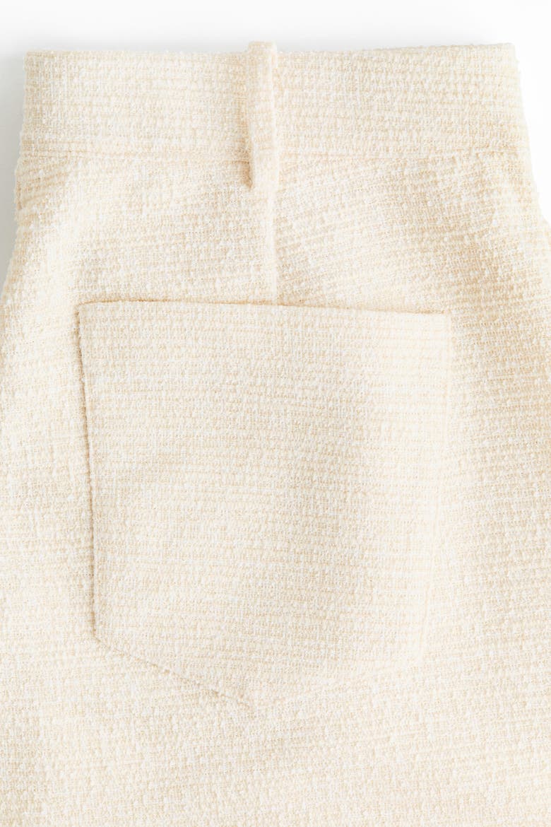 Wide Bouclé Trousers, Alternate, color, Cream