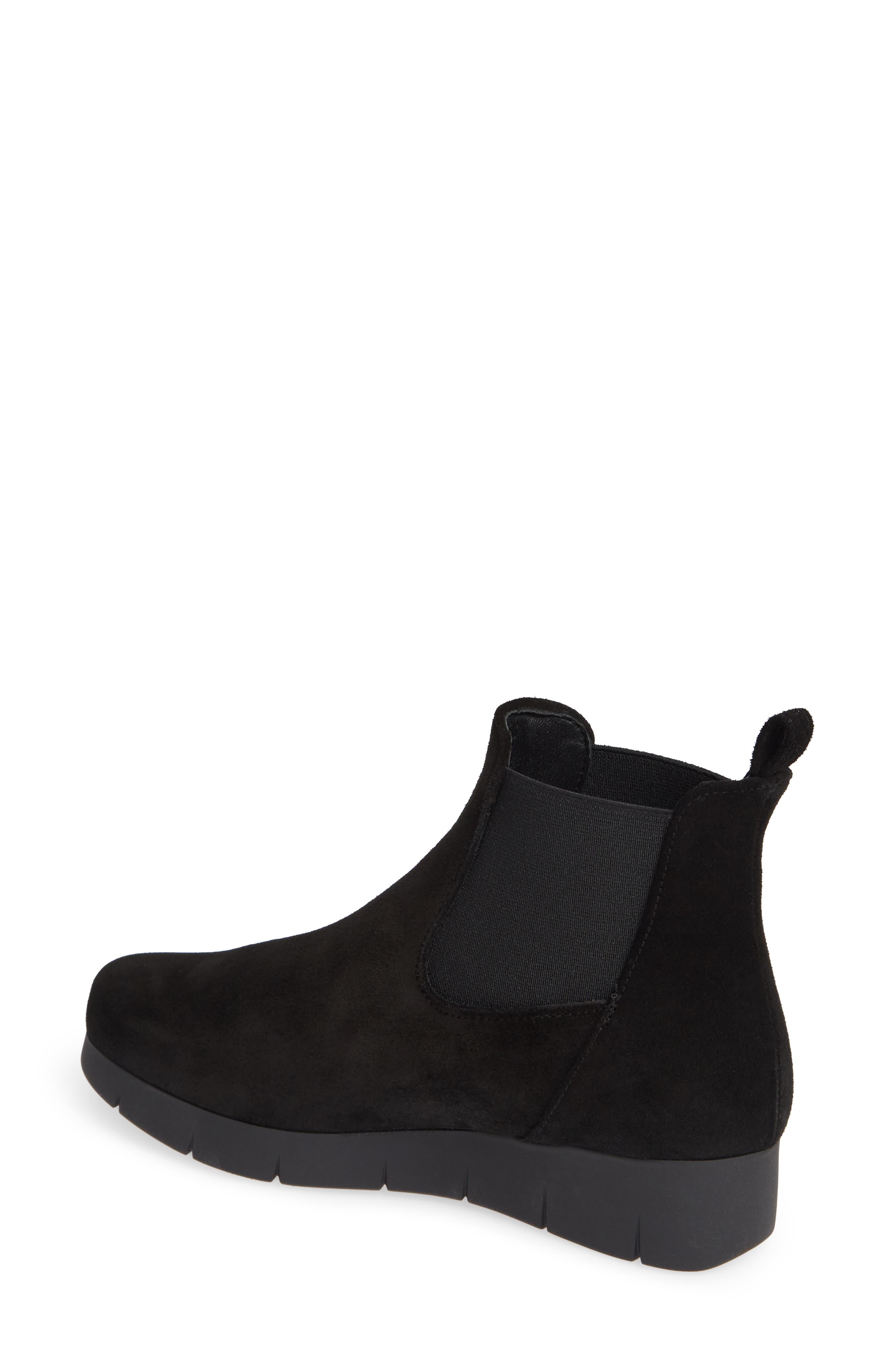 Aimee Water Resistant Chelsea Bootie, Alternate, color, BLACK SUEDE