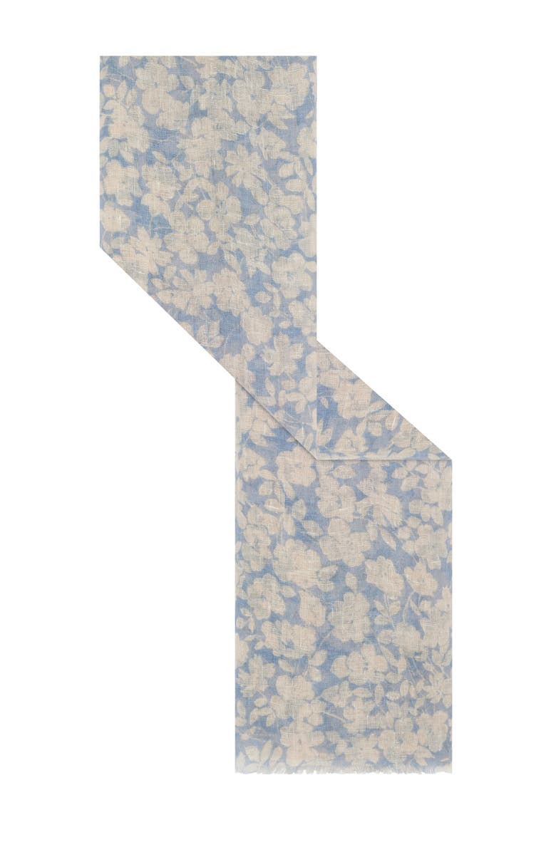 GERARD DAREL Dalia Floral Print Scarf, Alternate, color, Sky Blue