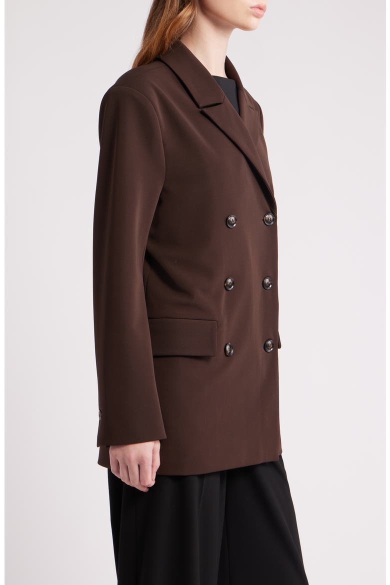 Anthony Double Breasted Longline Blazer, Alternate, color, BROWN