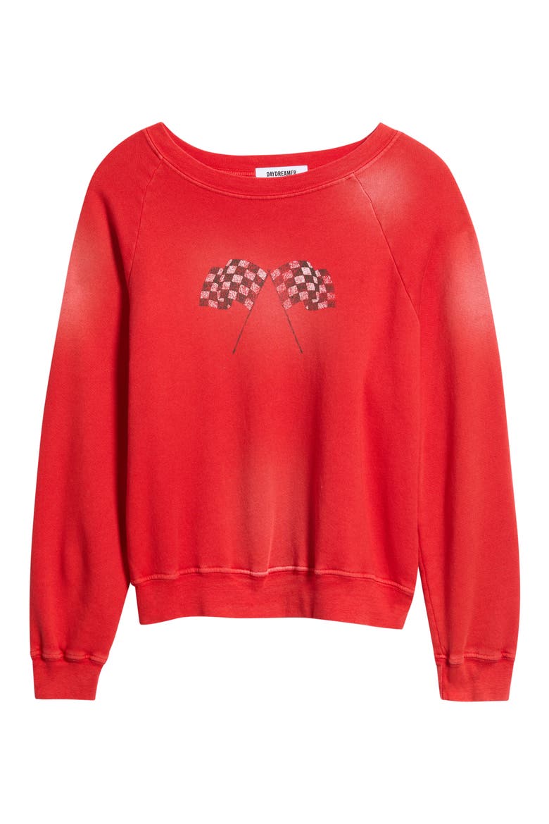 Ready Set Go Graphic Shrunken Sweatshirt, Alternate, color, RED PHOENIX SUN FADE