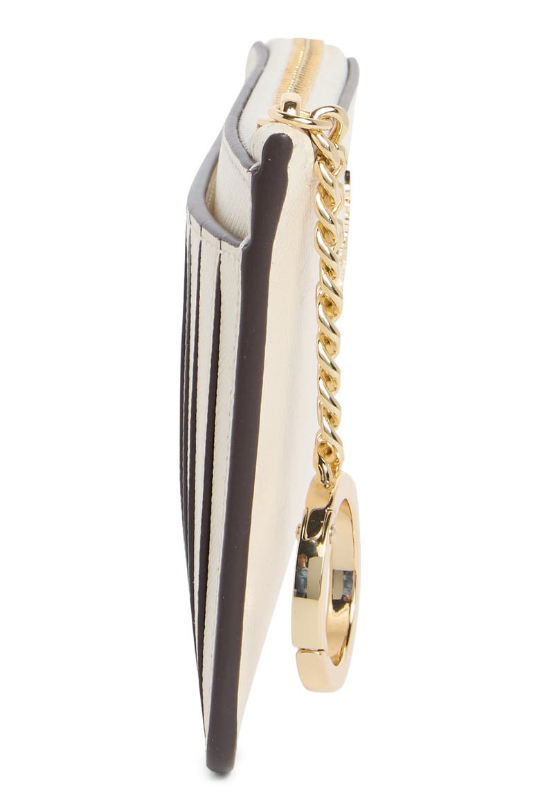 madison saffiano zip card case, Alternate, color, MERINGUE