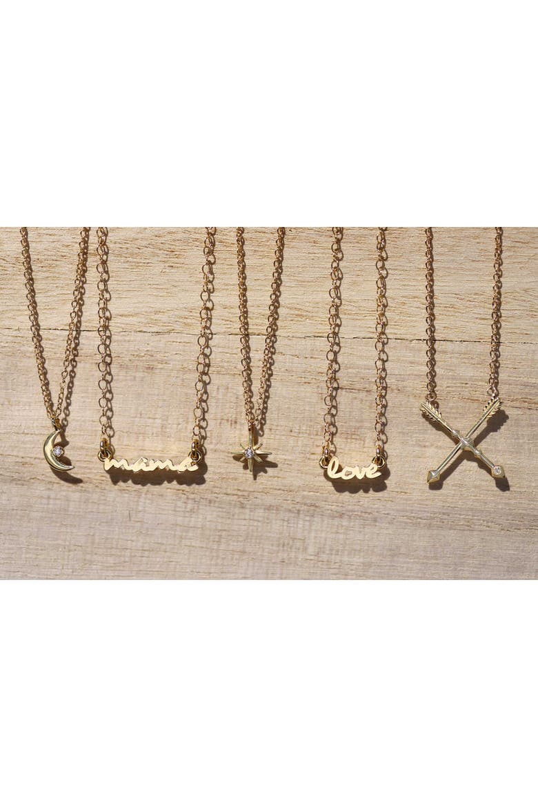 "USE YOUR WORDS" PENDANT - 14K GOLD, Alternate, color, love