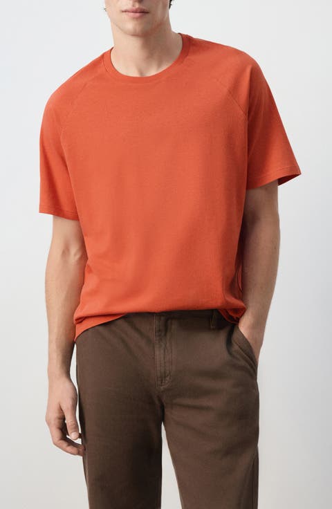Relaxed Fit Cotton & Linen T-Shirt
