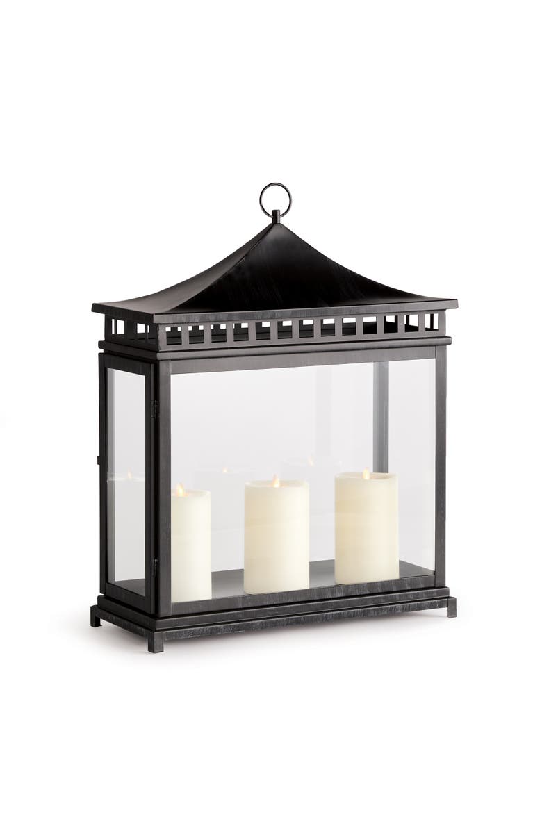 Napa Home & Garden Kito Outdoor Rectangular Lantern Candle Holder, Main, color,