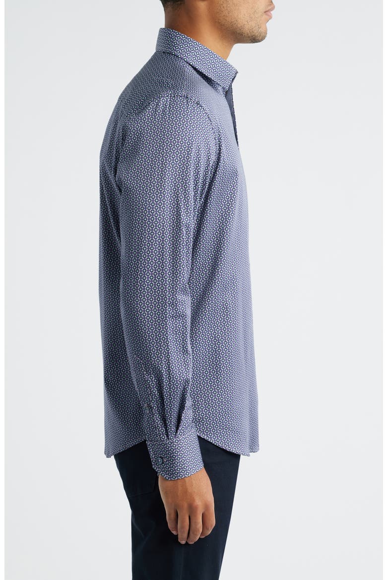 Julian Shaped Fit Button-Up Shirt, Alternate, color, LILAC