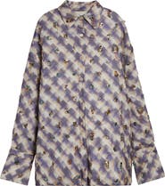 Dries Van Noten Cartan Crystal Embellished Oversize Button-Up Shirt