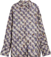 Dries Van Noten Cartan Crystal Embellished Oversize Button-Up Shirt