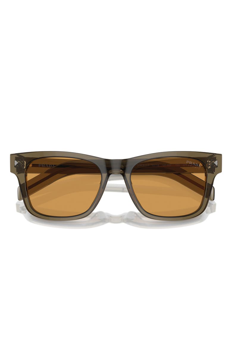 Prada 55mm Rectangular Sunglasses, Main, color,