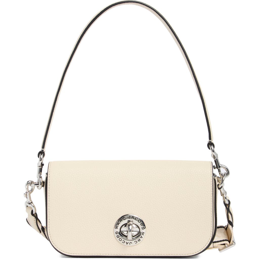 Marc Jacobs Signet Turnlock Small Shoulder Bag In Marshmallow