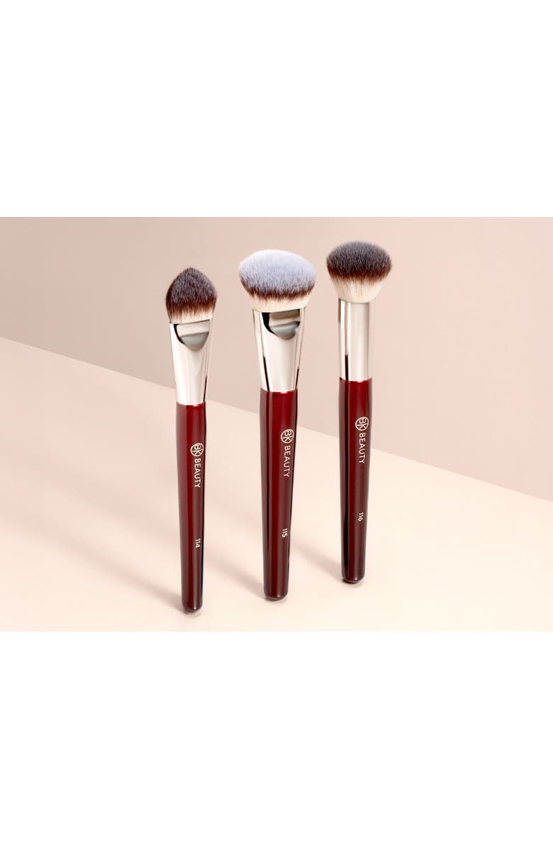 BK Beauty Core Complexion Trio Brush Set, Main, color, Burgundy