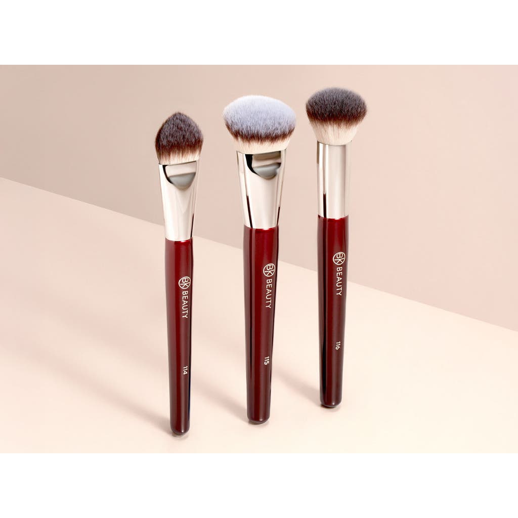 Bk Beauty Core Complexion Trio Brush Set In Burgundy