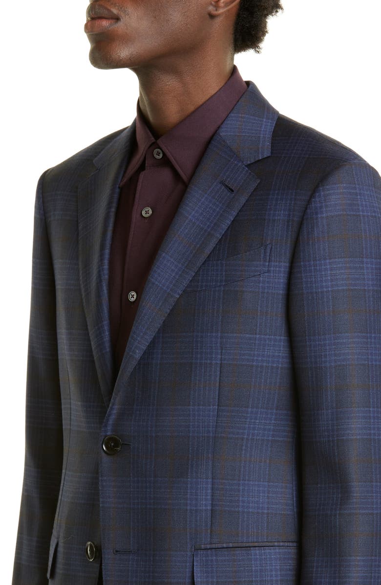 ZEGNA Milano Easy Plaid Wool Sport Coat, Alternate, color, 