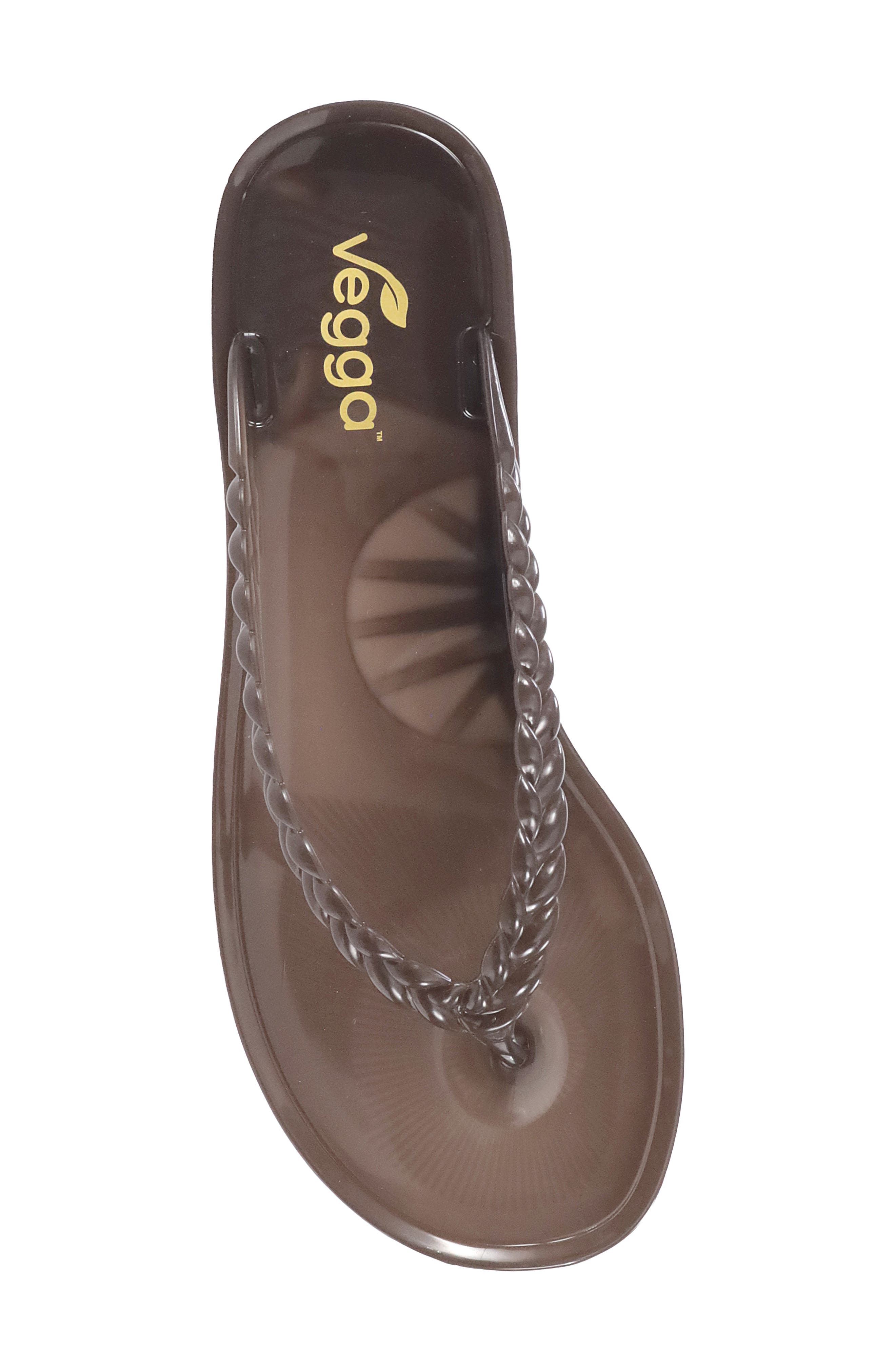 Becky Slide Sandal, Alternate, color, DARK BROWN PVC TRANSLUCENT