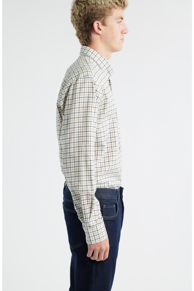 Preston Regular Fit Tattersall Button-Down Shirt, Alternate, color, NAVY