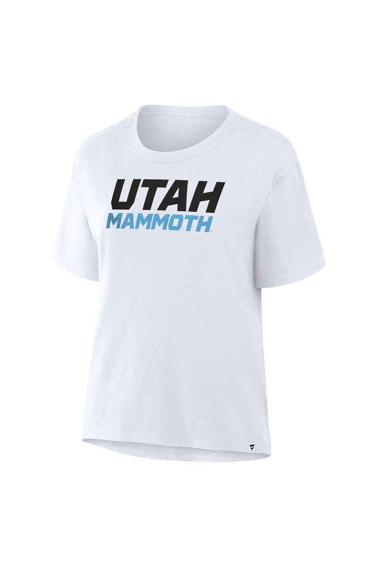 Women's Fanatics  White Utah Mammoth Wordmark Legacy T-Shirt, Alternate, color, White