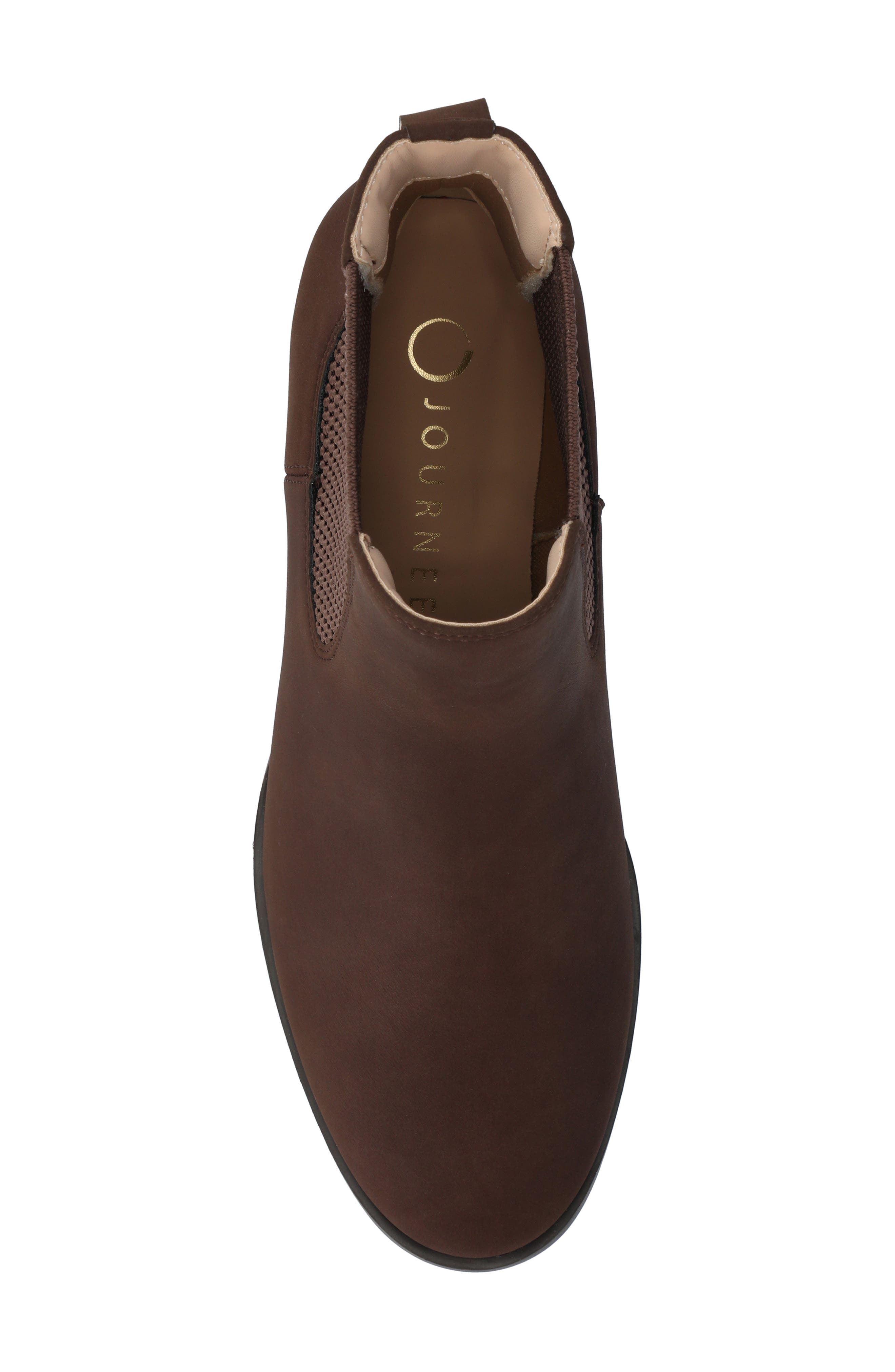 Journee Collection Chayse Bootie, Alternate, color, Chocolate/Nubuck