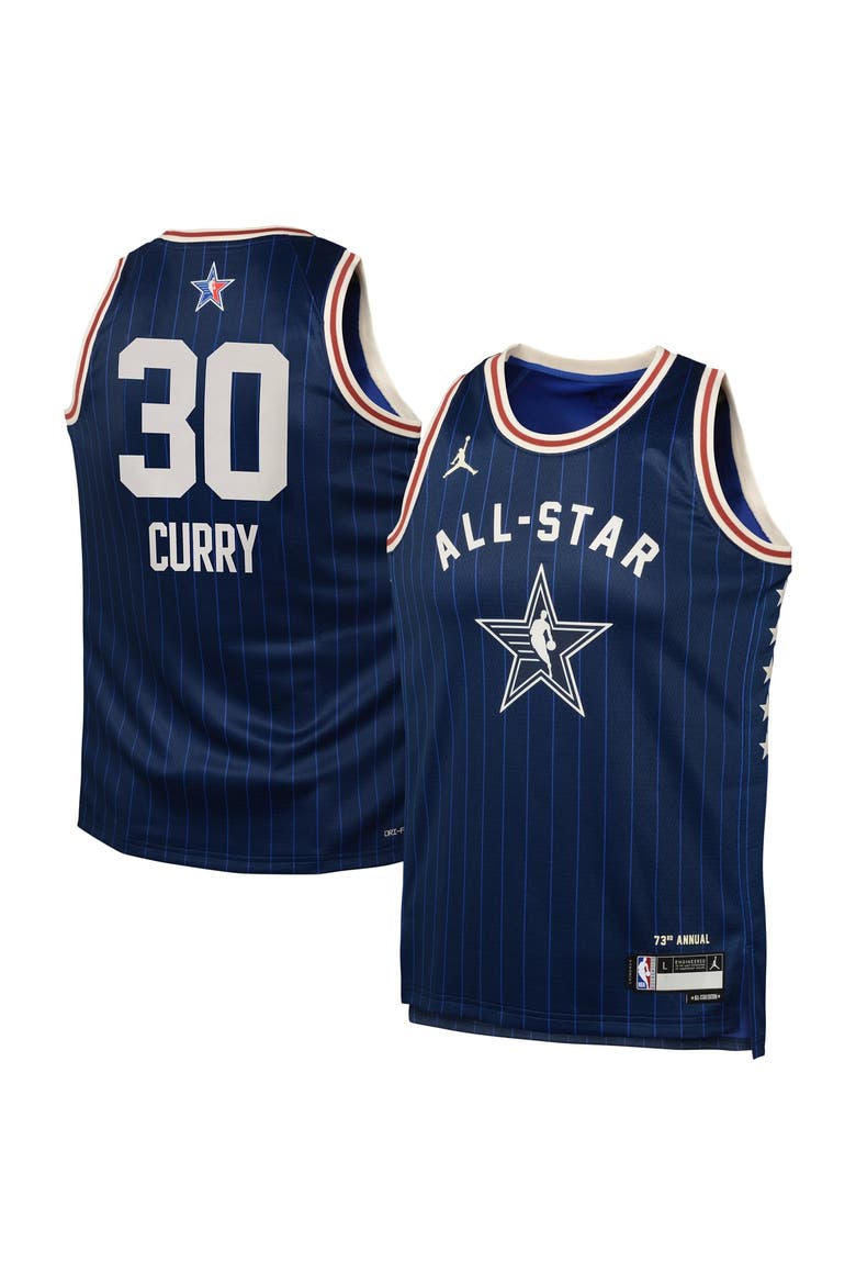 Youth Jordan Brand Stephen Curry Navy 2024 NBA All-Star Game Swingman Jersey, Main, color, Navy