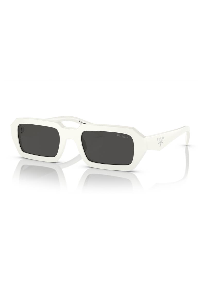 52mm Irregular Sunglasses, Alternate, color, WHITE