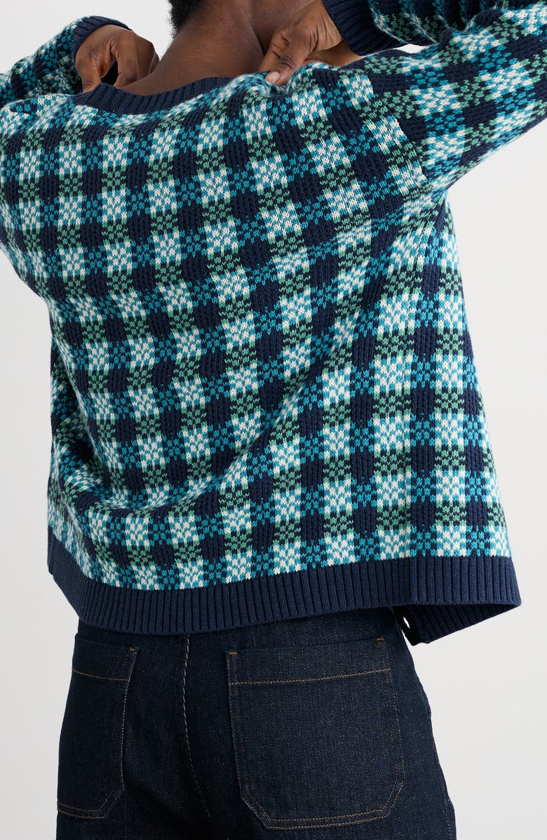 Seasalt Cornwall Kensa Jacquard Cardigan, Alternate, color, Knit Circlet Maritime Emulsion