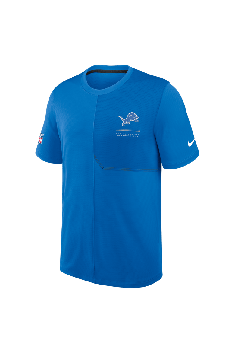 Men's Nike  Blue Detroit Lions Sideline UV Dri-FIT Coaches Shirt, Alternate, color, Blue