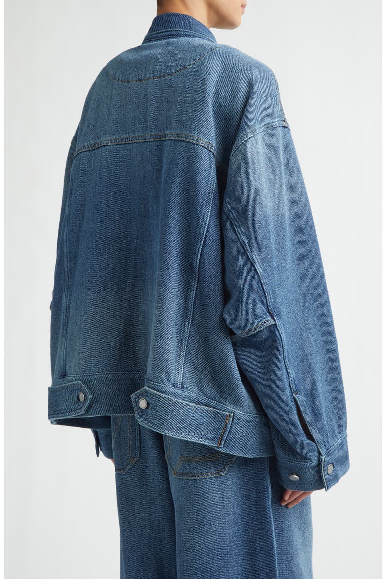 Boxy Oversize Denim Jacket, Alternate, color, BLUE