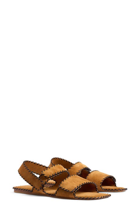 Boden Whipstitch Slingback Sandal (Women)