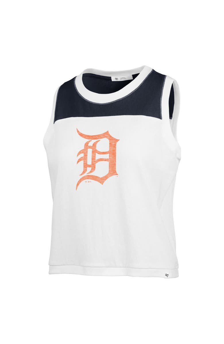 '47 Women's '47 White Detroit Tigers Premier Zoey Waist Length Tank Top, Alternate, color, 