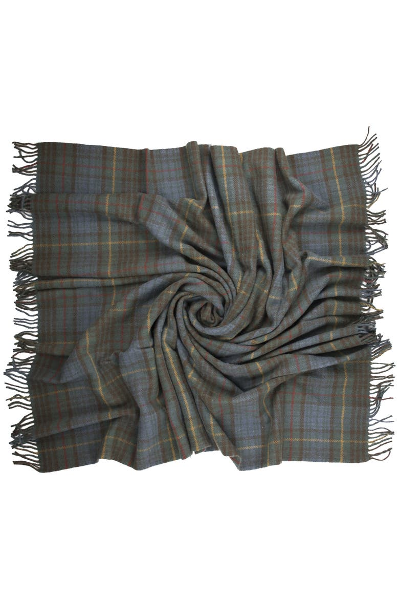 Highland Tweeds New Wool Fluffy Throw, Main, color, Antique Hunting Stewart