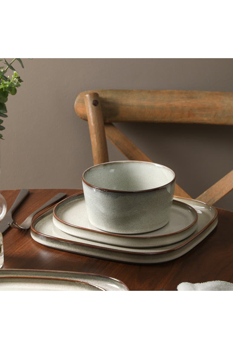 Cairo Stoneware 24-Piece Dinnerware Set, Alternate, color, Grey