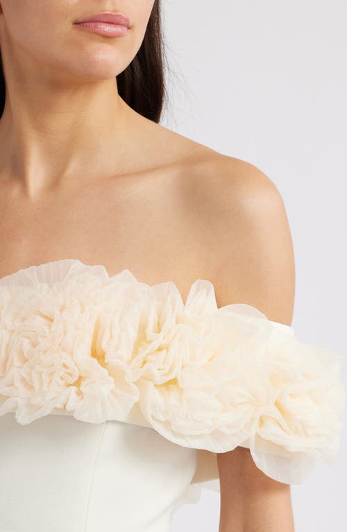 Sonya Moda Nahla Rosette Off The Shoulder Cocktail Minidress In White