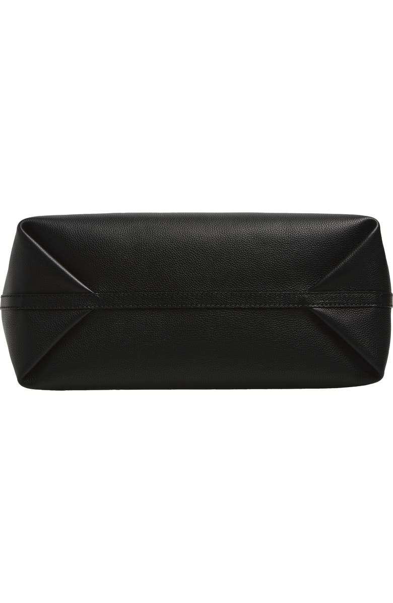 Burberry Medium Bloomsbury Leather & Canvas Reversible Tote, Alternate, color, Black/ Black Calico