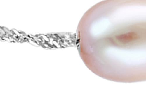 Effy Sterling Silver 7mm Pink Freshwater Pearl Station Bracelet In Metallic