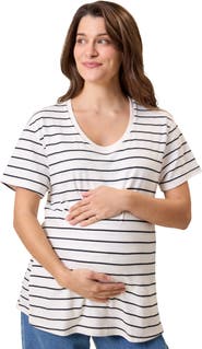 Kindred Bravely Relaxed Cotton Scoop Neck Maternity & Nursing Tee