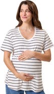 Kindred Bravely Relaxed Cotton Scoop Neck Maternity & Nursing Tee