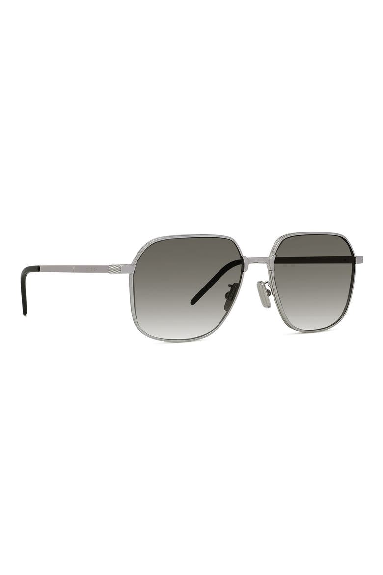 GV One 56mm Square Sunglasses, Alternate, color, SHINY PALLADIUM / GRADIENT