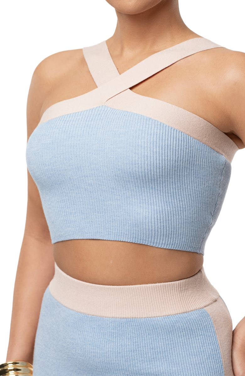 JLUXLABEL Heartbreaker Crop Top & Skirt, Alternate, color, Blue Multi-Color