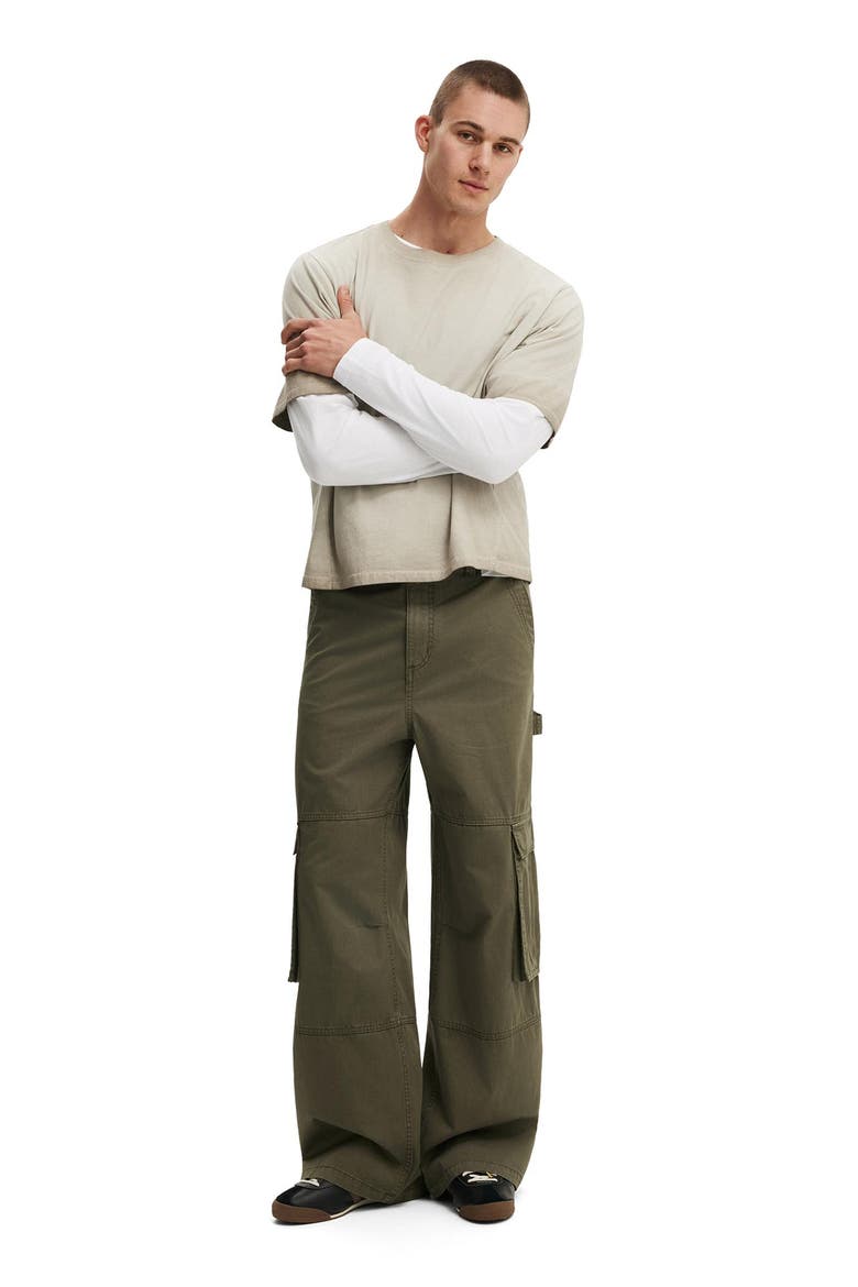 Men's Super Baggy Cargo Pant, Alternate, color, Military