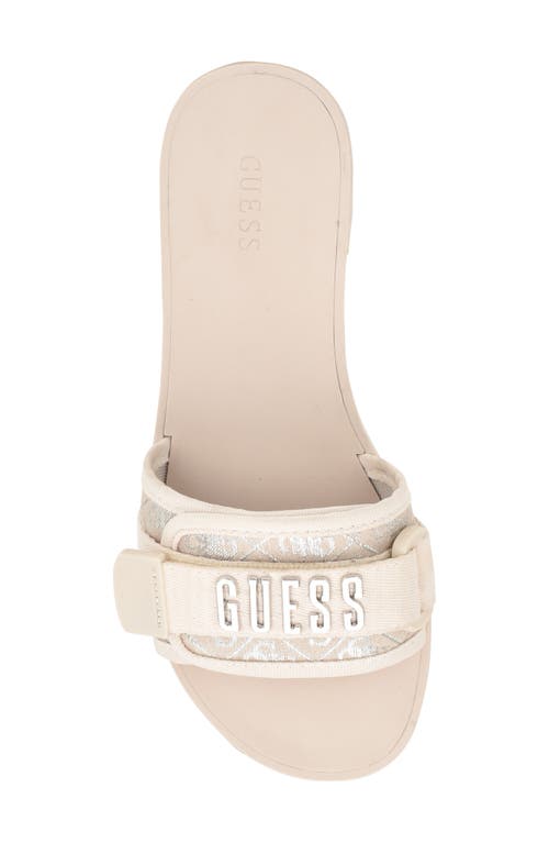 Guess Elyze Slide Sandal In Animal Print