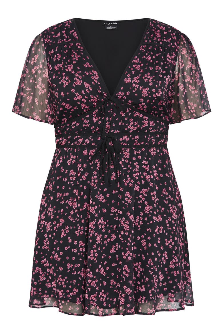 Carrie Print Minidress, Alternate, color, CHERRY DITSY