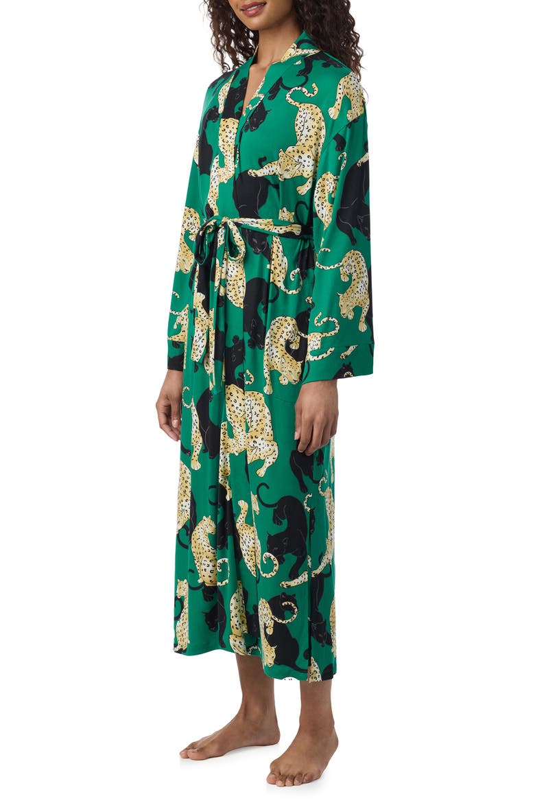 Print Long Robe, Alternate, color, GRN PRT