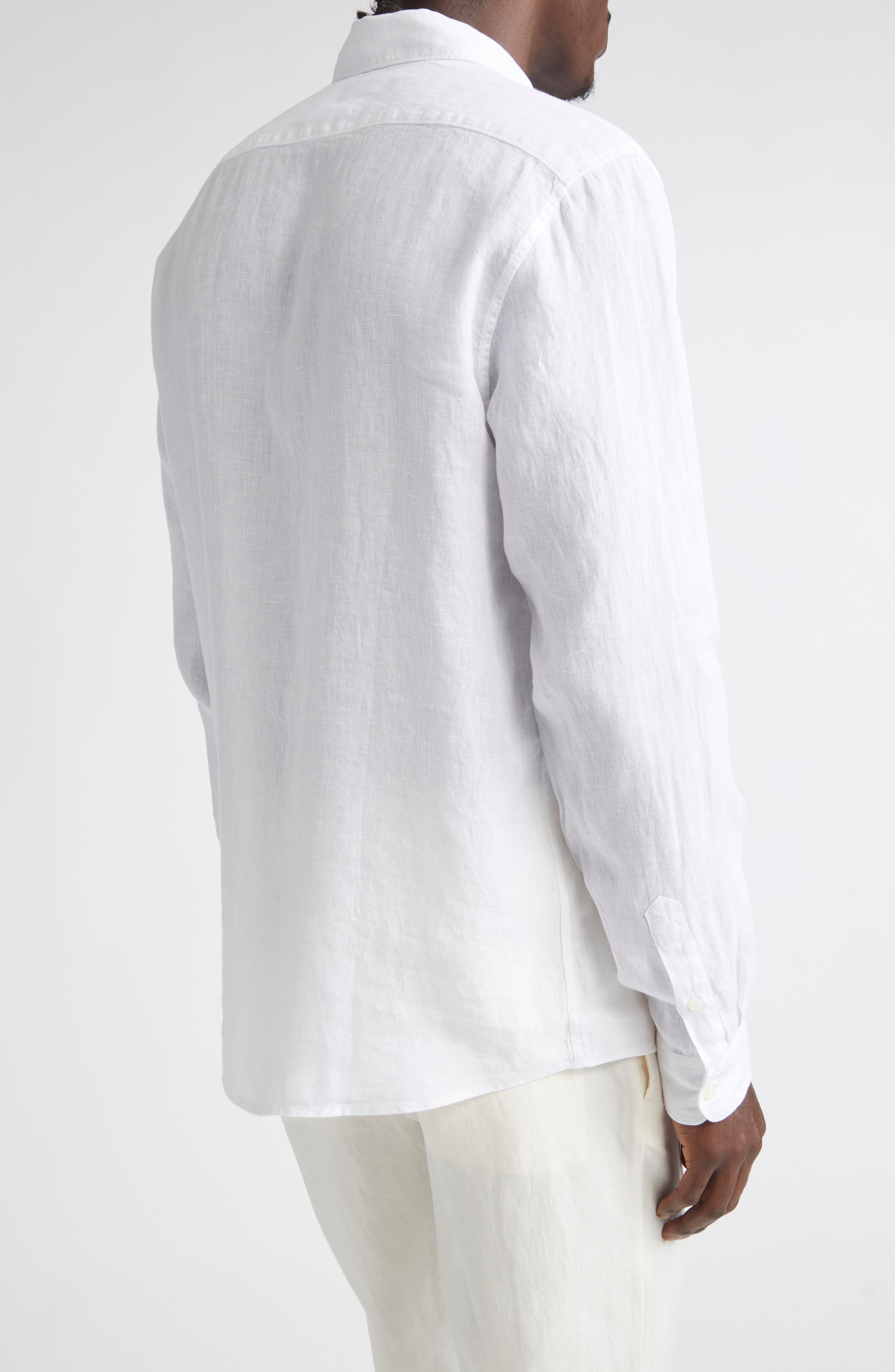 Long Sleeve Linen Button-Up Shirt - image 2